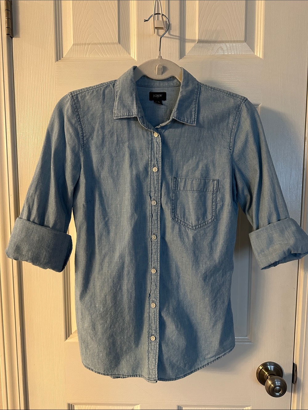 J. Crew Light Women’s Blue Denim Button-Down Shirt